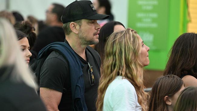 Chris Hemsworth’s wife Elsa Pataky and kids joined Damon and his family on the outing. Picture: Lyndon Mechielsen/Courier Mail