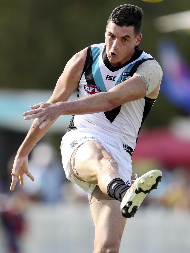 Tom Rockliff in action for Port Adelaide. Picture: Sarah Reed