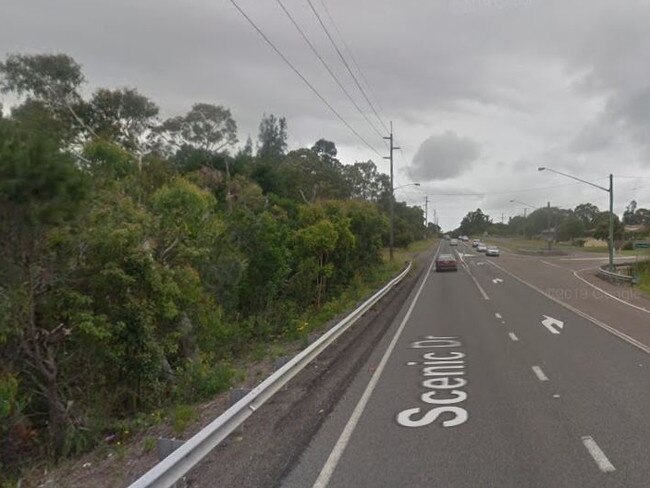 Scenic Drive, near the intersection of Wills St, San Remo, where Ms Curtale hit Mr Beattie. Picture: Google