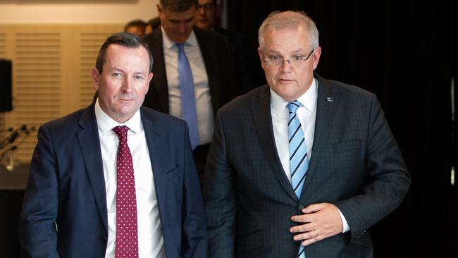 WA Premier Mark McGowan and Prime Minister Scott Morrison.