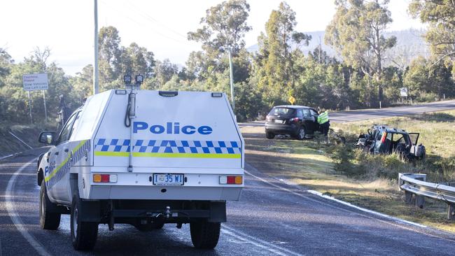 Car crash on the Arthur Highway, Forcett. Picture Chris Kidd