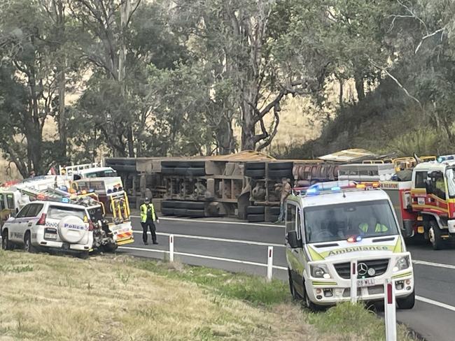 Major highway remains closed due to dead cattle on road