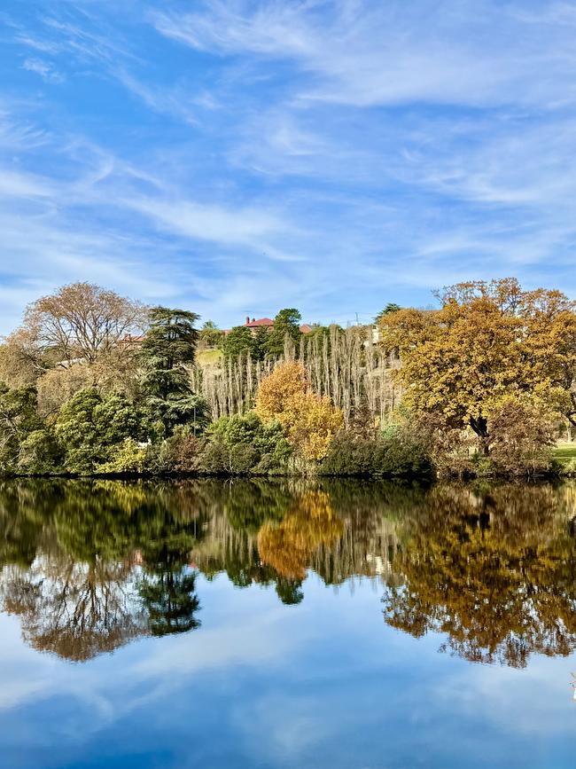 Derwent River at New Norfolk on an autumn afternoon. Picture: Ryan Kincade. Your Focus on Tasmania **ONE TIME USE ONLY**