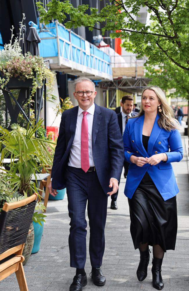 Anthony Albanese and his partner Jodie Haydon iun London. Picture: Supplied