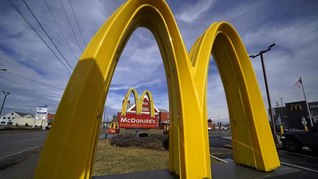 First-quarter sales at McDonald’s fell. Picture: AP
