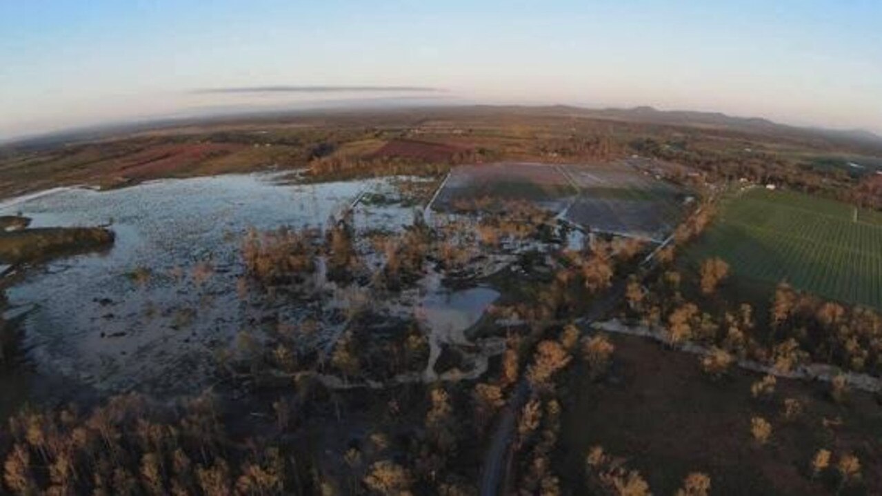 Roads are closed and dozens of trees are down after a supercell storm hit Bucca on Tuesday night. There were reports of a tornado. Picture: Severe Weather Australia