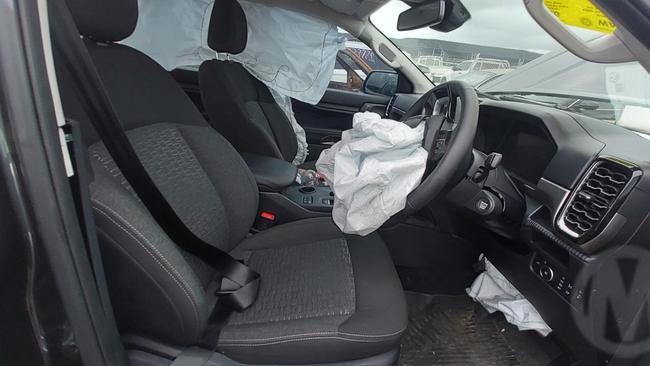 The side airbags also went off during the crash.