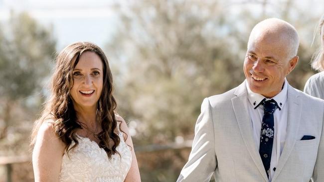 Liz and Adam were wed on November 20 before the accident left Liz in hospital.