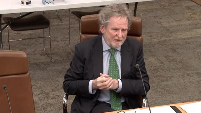 Custodial inspector Richard Connock gives evidence at a Legislative Council inquiry into Tasmanian adult imprisonment and youth detention.