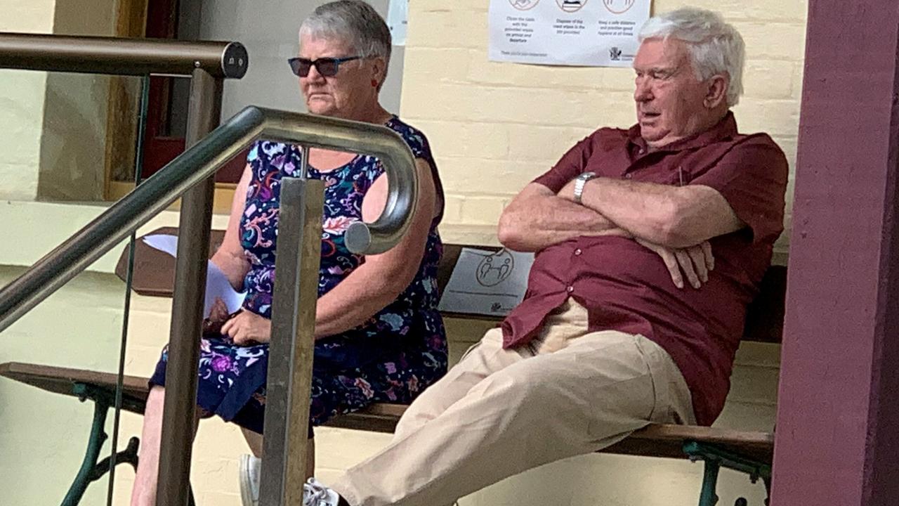 Diane Christine Wilkinson and Brendon Richard Wilkinson outside Maryborough Magistrates Court.