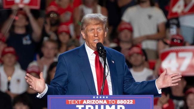 Donald Trump campainging in Arizona in late October. Picture: AFP