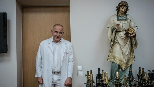 Borys Todurov, David Maikan’s doctor, said the hospital completed 10 operations the day the barrage interrupted David’s heart surgery, and didn’t lose a single patient. Picture: Justyna Mielnikiewicz/MAPS for The Wall Street Journal