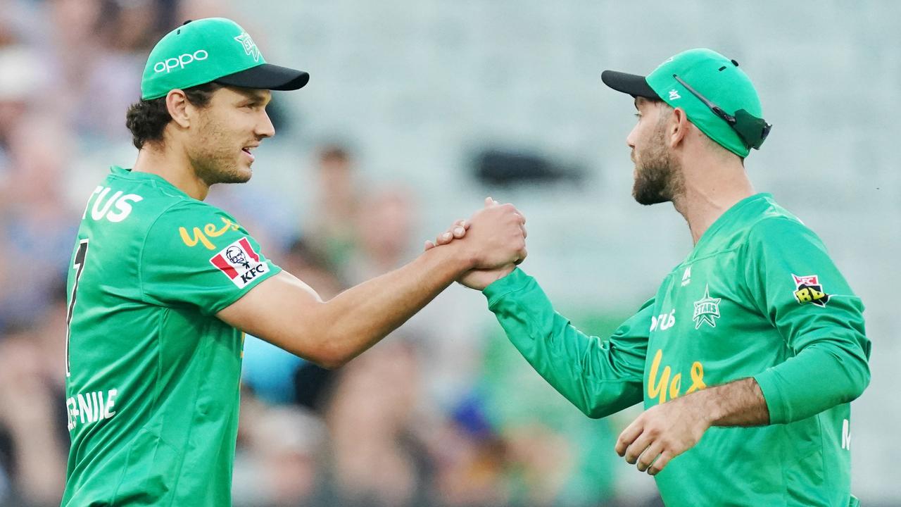 Glenn Maxwell (right) regularly fields in dangerous positions for the Stars.