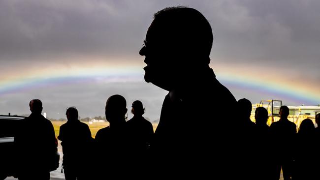 Scott Morrison on the campaign trail in Nowra. Picture: Jason Edwards