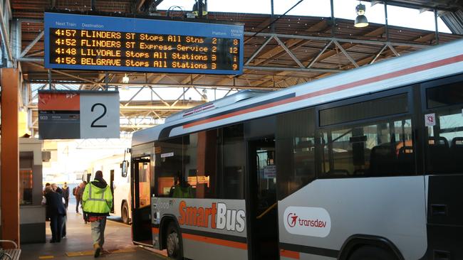 The Greens want Myki readers at bus stops. Picture: David Crosling