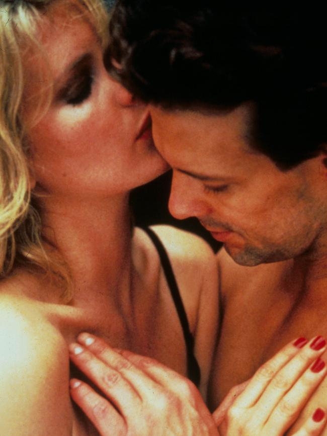 Kim Basinger and Mickey Rourke in 9 1/2 Weeks. Proving it can be fun when food gets frisky. Picture: Splash