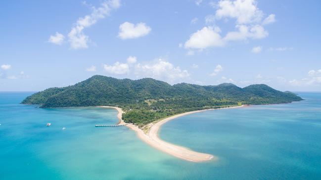 Dunk Island showing the iconic sand spit at the southern end of the island. Picture: supplied.