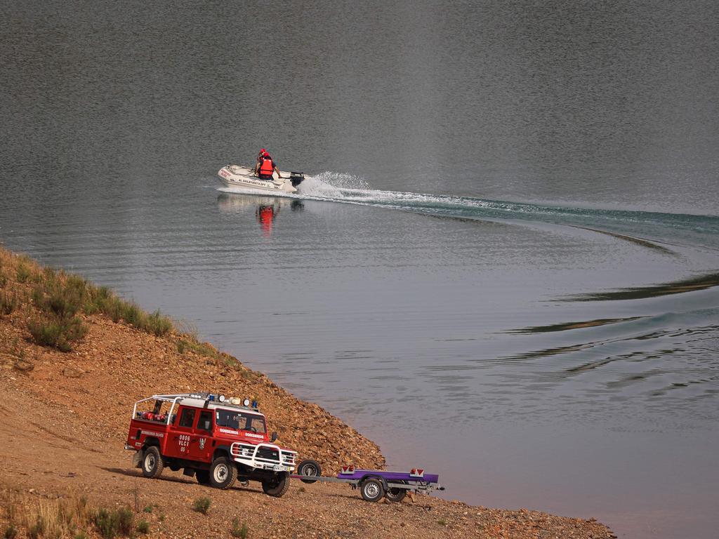 Portuguese authorities searched the land and water of the reservoir. Picture: AFP