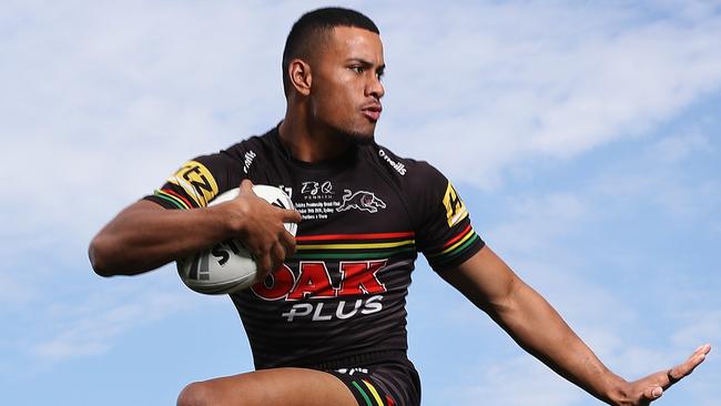 Penrith's Stephen Crichton poses for a portrait ahead of the 2020 NRL Grand Final at ANZ Stadium, Homebush. Picture: Brett Costello