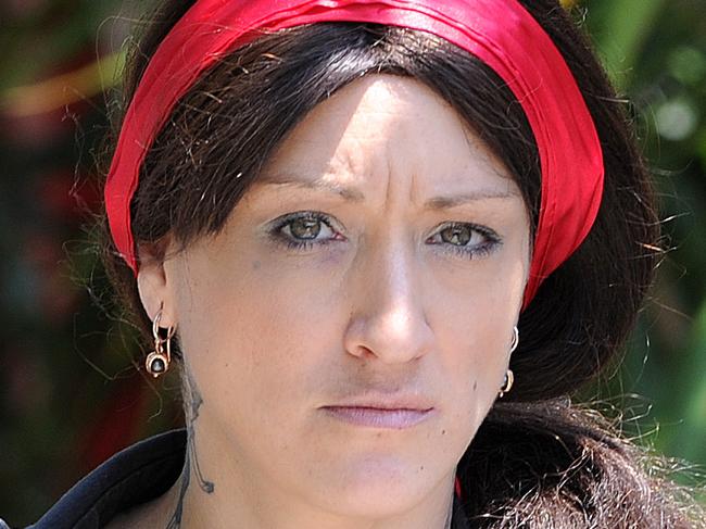Elizabeth (Elly) Edmonds leaves Belmont Court House after an AVO court appearance. Picture by Peter Lorimer.