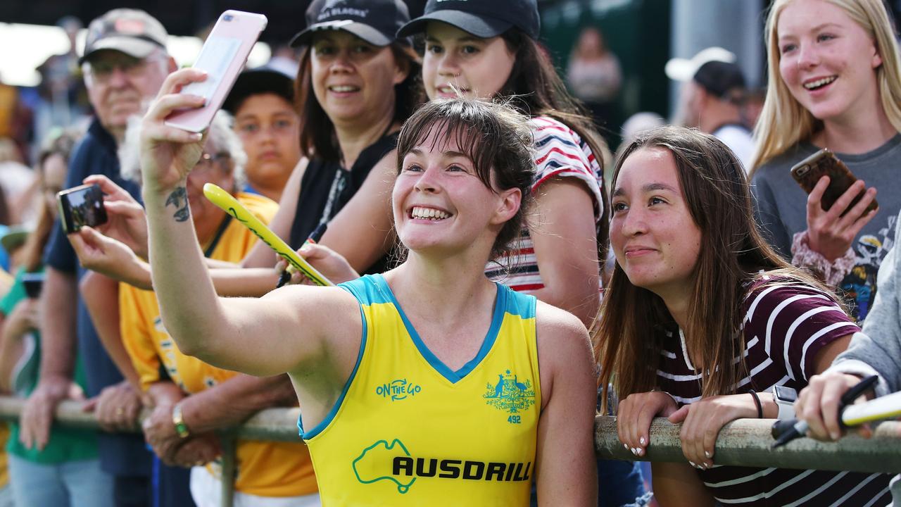 Brazel may have been all smiles with fans, but behind closed doors the toxic Hockey Australia culture was making her miserable. Picture: Michael Dodge/Getty Images