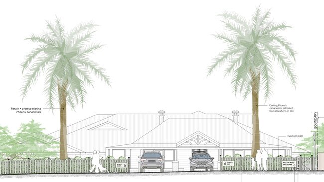 The development will include transplanting a palm tree.