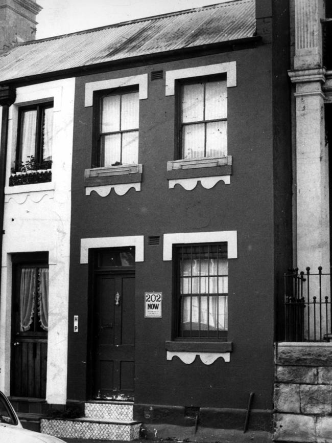 Juanita Nielsen’s home at 202 Victoria St in 1975.