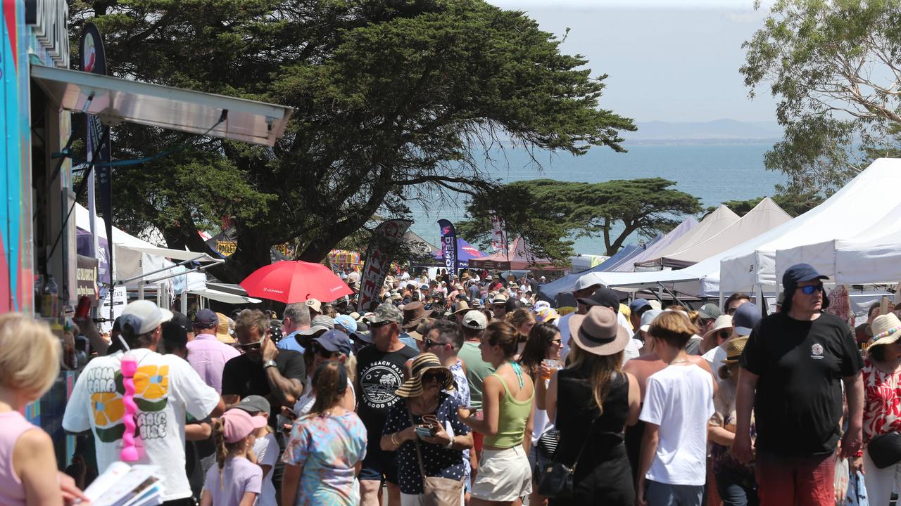 Port Phillip Bay provided a serene backdrop for the festival. Picture: Mike Dugdale