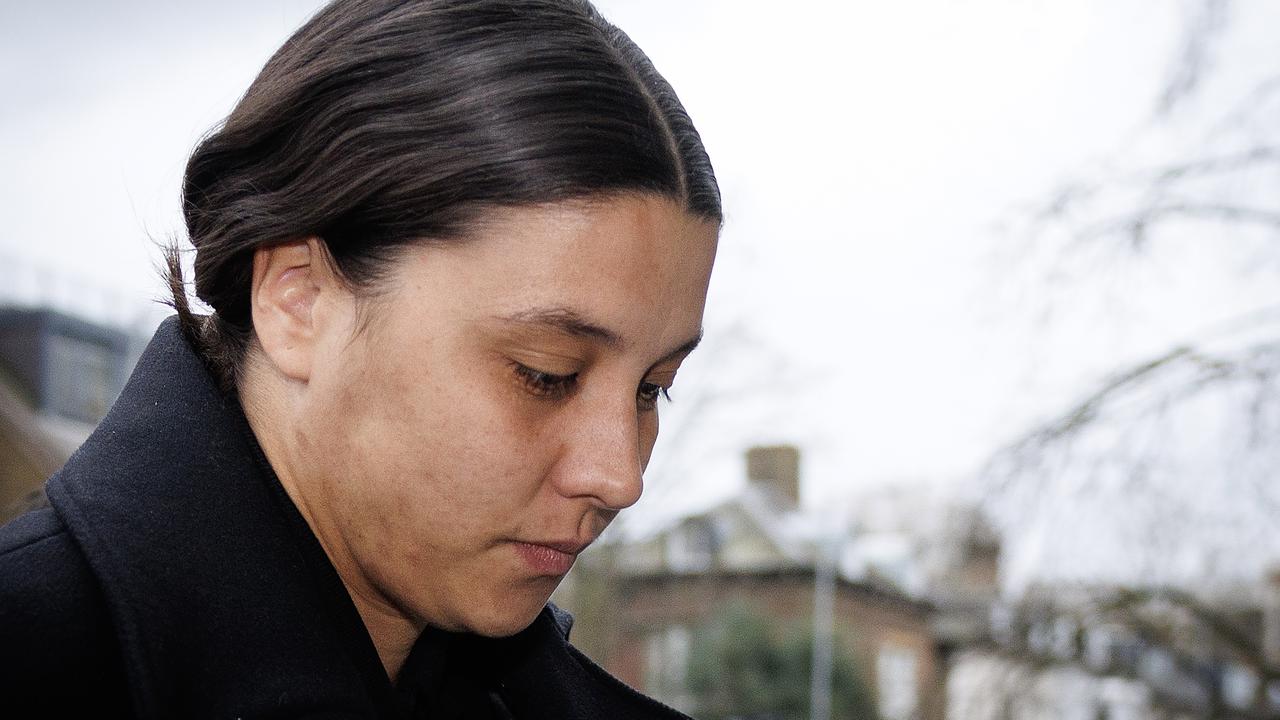 Sam Kerr arrives at Kingston-Upon-Thames Crown Court on February 07, 2025 in Kingston upon Thames, England. (Photo by Dan Kitwood/Getty Images)