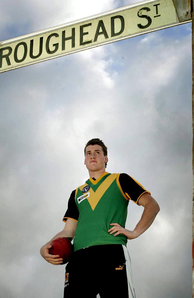 Jarryd Roughead in the Leongatha Parrots jumper.