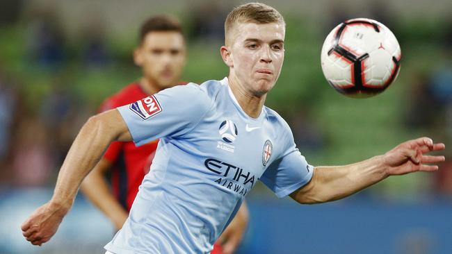 SA-born Riley McGree, pictured playing for Melbourne City, has captained Australia at the under-23 Asian Championship qualifying tournament. Picture: AAP Image/Daniel Pockett