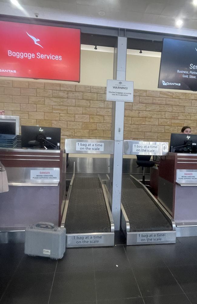 The $10K cargo sitting on the floor at the Alice Springs airport. Picture: Contributed.