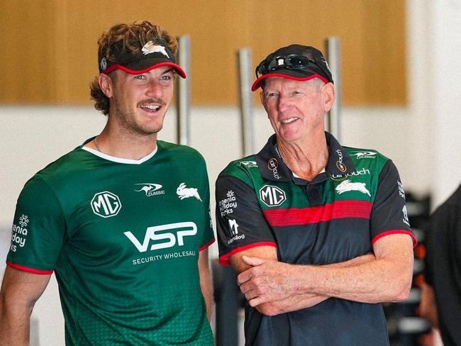 Campbell Graham is set to return from injury in 2025 and has reunited with the coach who helped make him a SuperCoach force, Wayne Bennett. Picture: Instagram