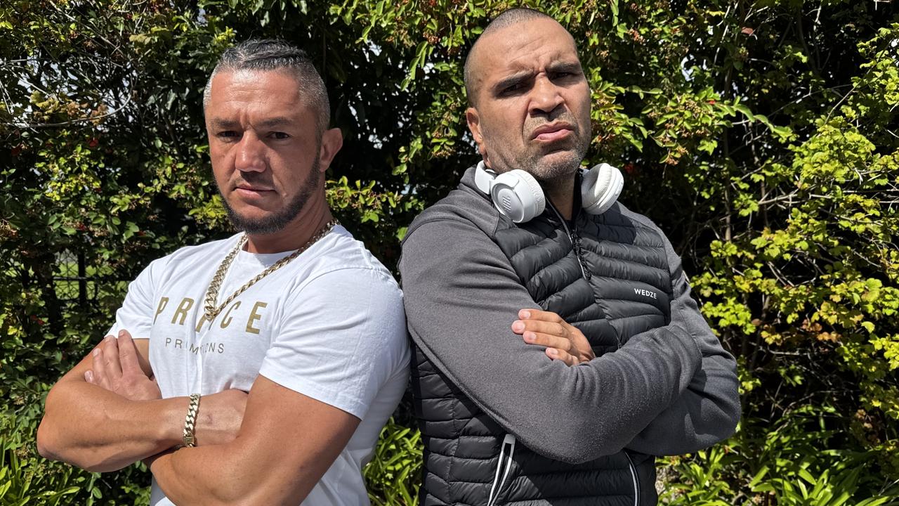 Prince Bunjaku, two time kickboxing world campion, and Anthony Mundine, three time boxing world champion. Picture James Bresnehan