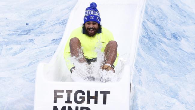 Former Hawthorn star Cyril Rioli was having a blast. Picture: AAP Image/Daniel Pockett