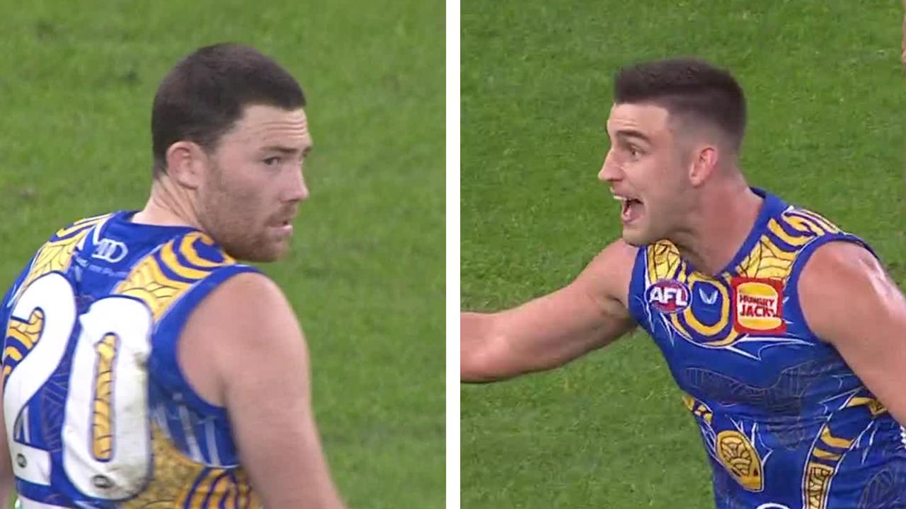 Elliot Yeo had a go at Jeremy McGovern during Monday night's clash