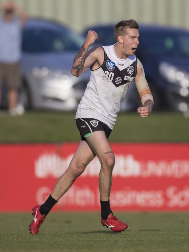 Southport Sharks NEAFL player Trent Stubbs. Picture credit: TJ Yelds, NEAFL.