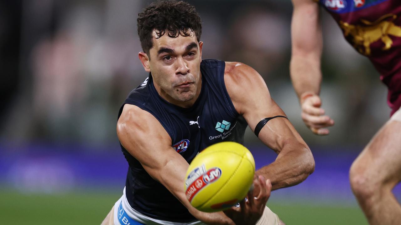 Carlton forward Jack Martin will be sidelined for two to three weeks with a medial ligament sprain according to the Blues. Picture: Michael Klein.