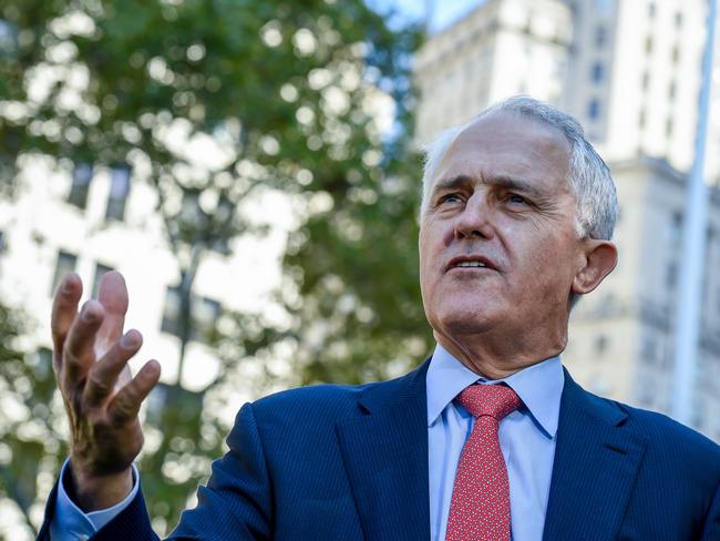 Prime Minister Malcolm Turnbull, pictured in New York, said we should defy terrorists. Picture: Jake Nowakowski