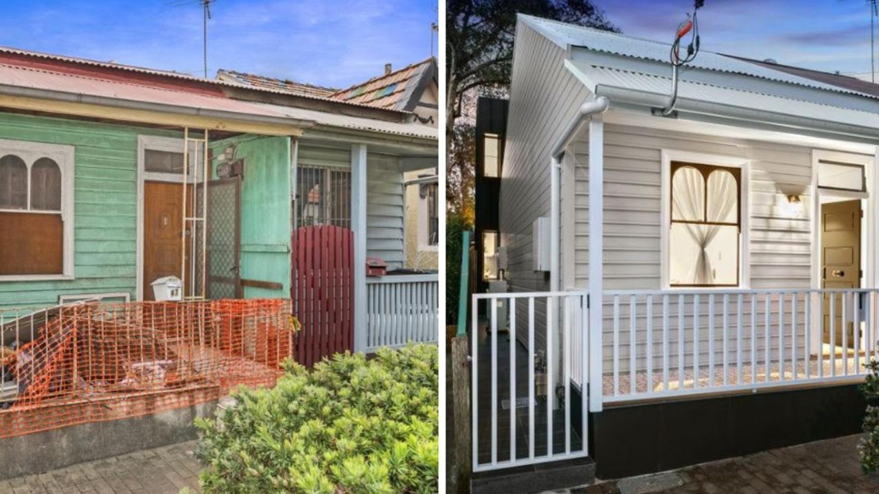 A Camden St home in Newtown before and after it was renovated.