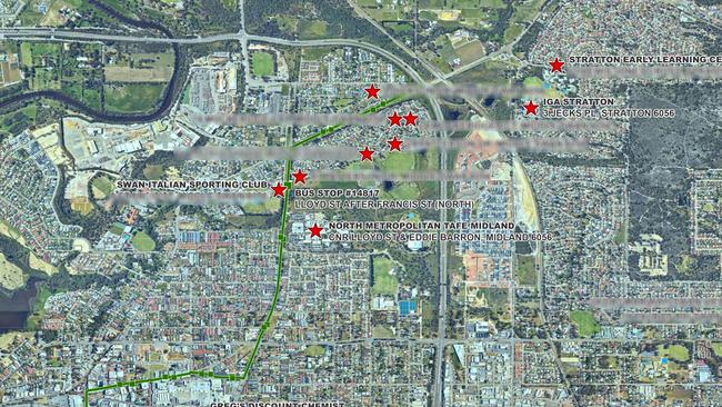 The state alleges the accused had been hunting down school kids through streets around Middle Swan in Perth’s east, after one of their younger brothers became involved in conflict with another boy. Picture: WA Police