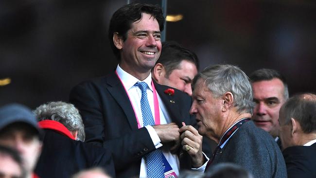 AFL CEO Gillon McLachlan says Bombers fans might have felt they got a raw deal from umpires. Pic: AAP