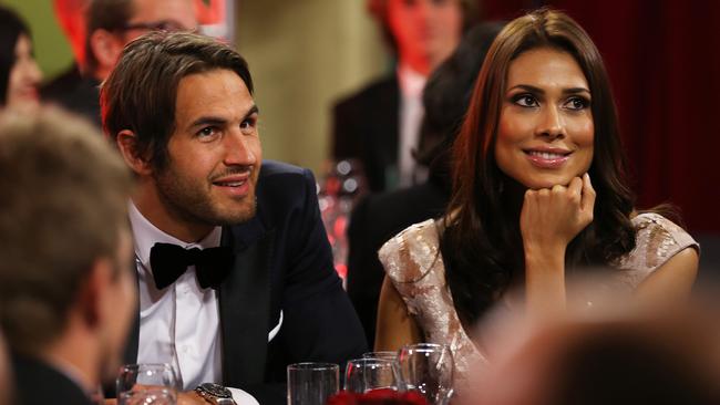 Kennedy and girlfriend Ana Calle during the Brownlow Medal count. Picture: Phil Hillyard