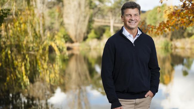 Angus Taylor on his farm in Gundary, outside of Goulburn, NSW. Picture: Hilary Wardhaugh,