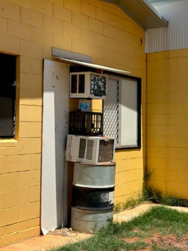 The airconditioning system on the home where the tragedy occurred. Picture: NT Courts