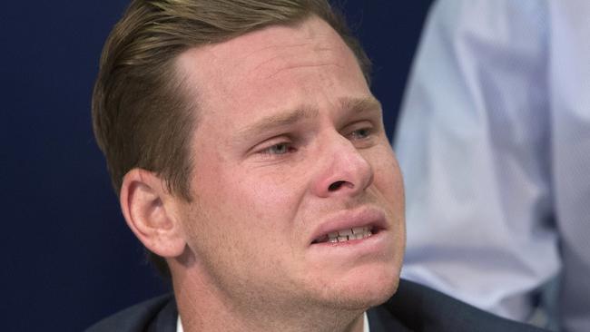 Steve Smith broke down in an emotional press conference.