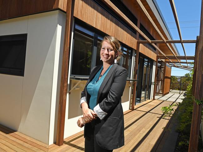 Geraldine Petit, lead construction design specialist at Suho Studio at the new 10-star rated home. Picture: Tom Huntley