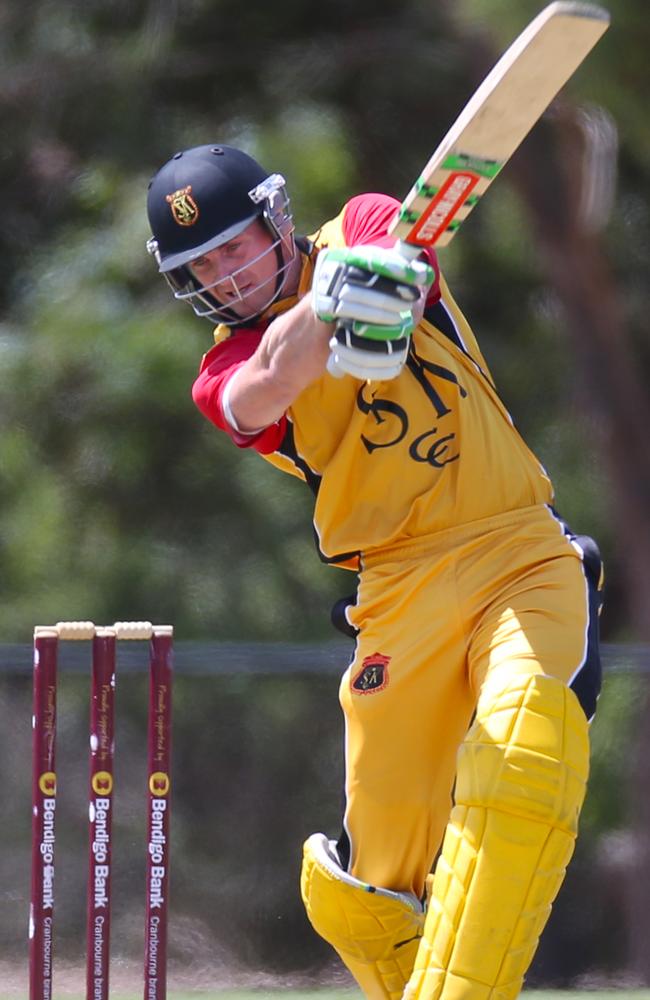 Daniel Forbes batting for St Kilda.