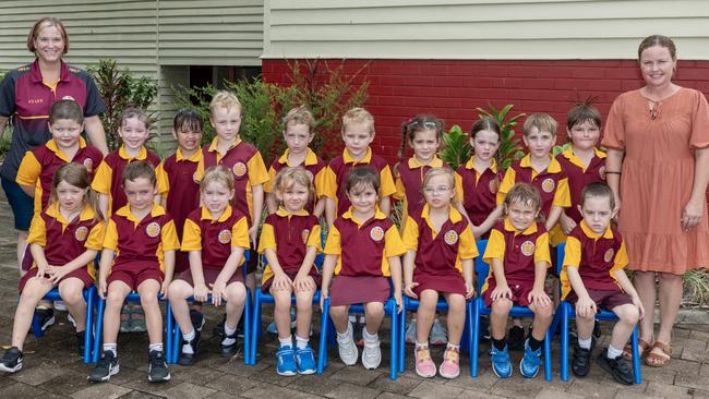 Sarina State School Prep B Back row: Teacher Aide Mrs Carey, Atlas Phillips, Leah Marlow, Tumaia Katthagen, Seth Coyne, Harvey Dowling, Sol Robin, Kassidy Driver, Rosie Sutton, Koen Krstic, Jackson Werner, Teacher Ms OConno Front row: Aailaya Gregory, Hunter Briggs, Harlow Leeson, Kassidy Morrison, Sophia- Grace Tory, Indigo Pershouse, Jaxson Pullen, Jack Alle Picture: Michaela Harlow.