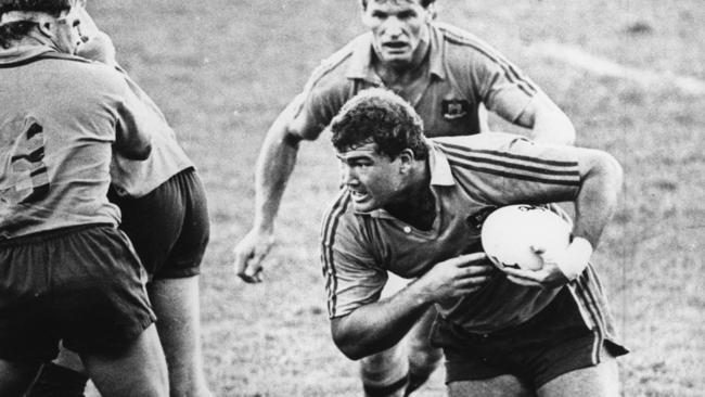 Tom Lawton playing for the Wallabies during the 1987 World Cup. Pic Michael Amendolia. Rugby Union A/CT